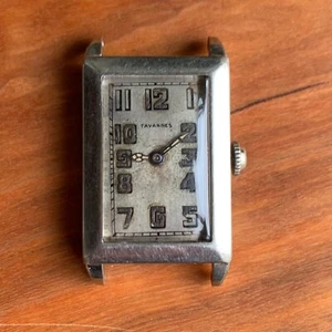 Vintage Tavannes Cal. 068 Luminous Dial Art Deco Wristwatch Runs PARTS / REPAIR - Picture 1 of 9