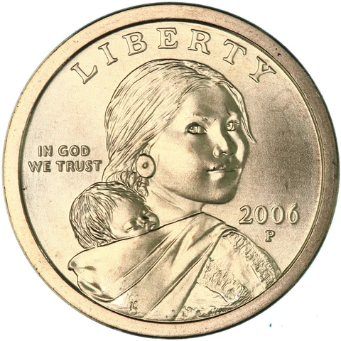 2006 P Native American Sacagawea Dollar Satin Finish Cover