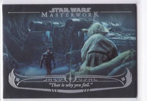 2020 Star Wars Masterwork Rainbow Foil Wisdom Of Yoda #2 Why You Fail /299 - Bild 1 von 1