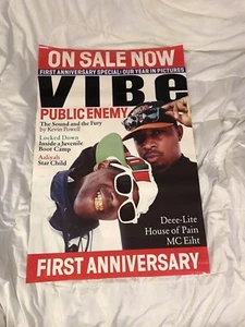 PUBLIC ENEMY✊🏾VIBE FIRST ANNIVERSARY COVER ORIGINAL VINTAGE PROMO POSTER - Bild 1 von 1