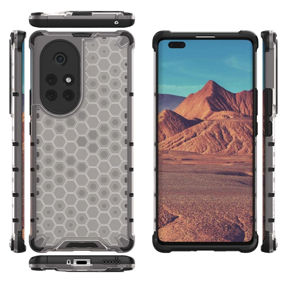 Honey Comb Clear Phone Case For Huawei Honor 20 50 60 70 X30 8X 9X Magic 4 V30  - Image 1 of 4