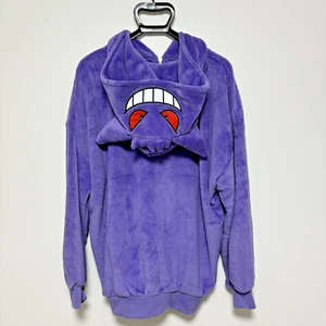 Pokemon Gengar Full Zip Hoodie Purple Adult Unisex New M-L - Picture 1 of 6
