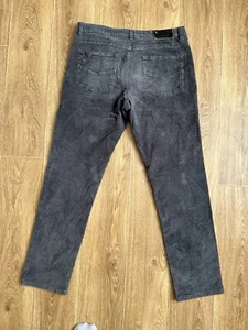 Zadig & Voltaire Women’s Size 40 Gray Cow Leather Details Corduroy Pants - Picture 1 of 12