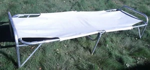 Vintage Aluminum and Canvas Folding Cot 74" x 27" - Picture 1 of 4