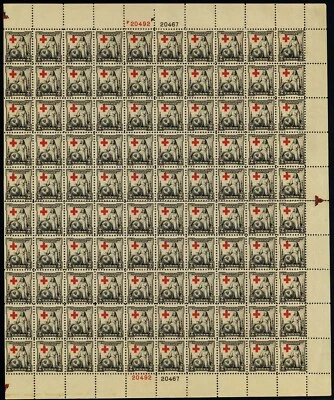 702, Como Nuevo NH Cruz Roja Color Cambiado UP Hoja Completa de 100 Error * Stuart Katz Foto 1 de 2