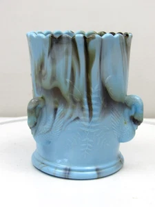 Challinor Taylor Blau Milchglas Butterscotch Schlacke Karamell Schwan Löffel - Bild 1 von 16