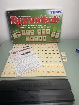 Rummikub Board Game Tomy Number Tile Strategy 1990s Christmas Fun COMPLETE RETRO - Image 1 of 4
