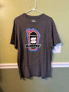 7-Eleven Slurpee T-Shirt grau RETRO Popkultur Kurzarm XL (passt L) - Bild 1 von 2