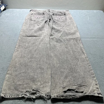Y2k 2000s Beyond Baggy Jeans Womens 13 Reg 37x31 Hamilton Wide Leg Baggie Ribbon - Image 1 of 4