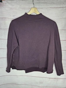 FRANK & EILEEN Effie LS Funnel Neck Capelet Pullover Oberteil Dark Burgundy Damen M - Bild 1 von 4