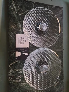  2 Vintage 1990's Holmegaard of Copenhagen Trigona Candleholder - Picture 1 of 7