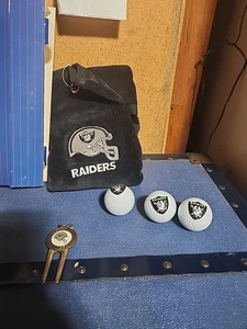 Vintage Oakland Raiders Golfball Set T Handtuch - Bild 1 von 8