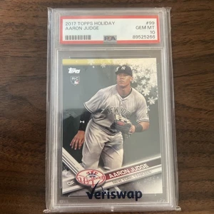 Aaron Judge 2017 Topps Holiday RC #99 Yankees PSA 10 GEM MT - Imagen 1 de 2