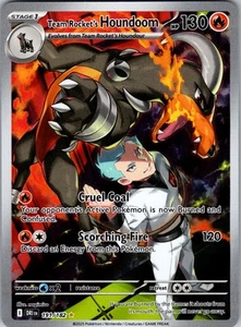 Team Rocket's Houndoom - 191/182 Holofoil illustration Rare SV10:Destined Rivals - Picture 1 of 1