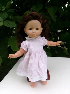 Vintage Corolle Puppe 1994 Mädchen braune Haare 36 cm lang rosa Kleid - Bild 1 von 7