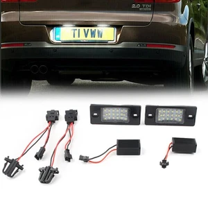 2PCs 18-SMD LED License Plate Lamp Light Fit VW Touareg 03-10 / Tiguan 2009-2015 - Picture 1 of 10