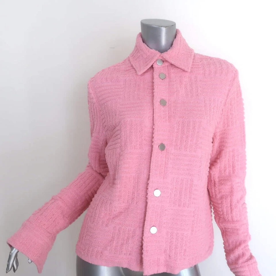 Chaqueta Toalla Bottega Veneta Jacquard Rosa Chicle Talla Extra Pequeña Foto 1 de 4