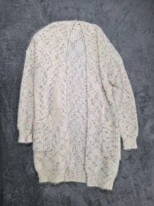 Dreamers offene Strickjacke Pullover Damen S/M OVERSIZED creme Popcorn Strick weich neu mit Etikett - Bild 1 von 12