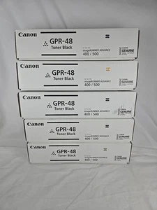 Genuine Canon GPR-48 Set of 5: Black Toners - Photo 1/6