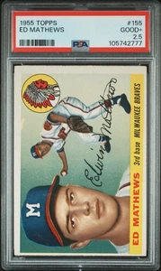 1955 Topps Ed Mathews #155 PSA 2,5 - Imagen 1 de 2