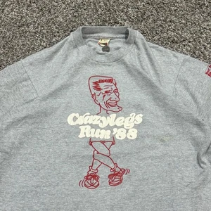 Vintage Screen Stars 80s Wisconsin Badgers Madison Crazy Legs Run TShirt Mens L - Picture 1 of 6