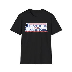 Maglietta Justice for Charlie Kirk Softstyle - Maglietta omaggio commemorativa 2025 TPUSA RIP - Foto 1 di 23