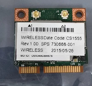 Carte combo HP 730668-001 HP BroadCom WiFi + Bluetooth 4.0 Ref00365 - Photo 1/2
