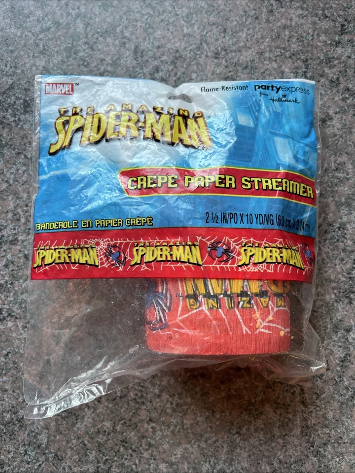 Spiderman Party Streamer - 2008 Party Express de Hallmark Deadstock  Foto 1 de 4
