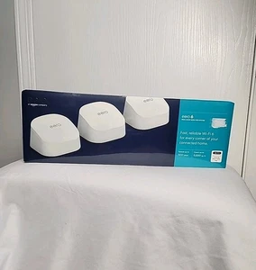 Neu Amazon eero 6 Mesh WLAN System (3er Pack Router & 2 Extender) 75+ Geräte - Bild 1 von 9
