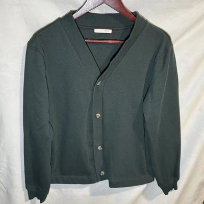 Cárdigan Suéter Zara Para Hombre Verde Cuello en V, Acabado Texturizado, Ribete Acanalado - Talla M Foto 1 de 4