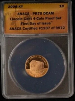 :2009-S 1C LINCOLN BICENTENNIAL KENTUCKY FDOI ANACS PR70 DEEP-CAMEO TOP POP - Image 1 of 2