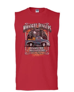Midnight Runners Muscle Shirt Genuine Moonshine Drinking Whisky Booze Sleeveless - Picture 1 of 7