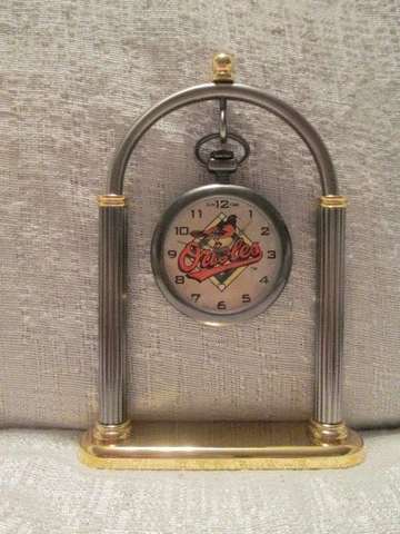 Sun Time Baltimore Orioles Executive Sports Pocket Watch Clock MLB Baseball Cover