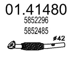 MARMITTA TUBO INTERMEDIO per OPEL CORSA C 1.0 58cv 43kw 1.0 60cv 44kw - Imagen 1 de 1