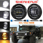 For Hummer H1 2002-2006 7 Inch Round LED Headlights High Low DRL Signal Bulb C02 Hummer H1