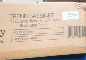 Valco Baby Single Trend Bassinet for Snap Trend, Snap4 Trend Denim NEW - Picture 1 of 1