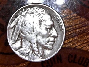 1935-S BUFFALO NICKEL FINE RPM -010 ~B1 - Picture 1 of 3