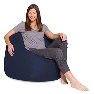 Posh Beanbags Bean Bag Chair, X-Large-48in 48in - X-Large Solid Navy Blue - Picture 1 of 7