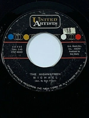 THE HIGHWAYMEN: Michael / Santiano - 1961 - UA-258 - VG+ Foto 1 de 2