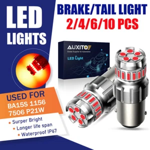 1156 Red 7506 LED Brake Tail Bulbs Stop Light Lamp BA15S 7506 7511 7527 CANBUS - Picture 1 of 13
