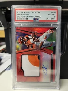 2020 Panini Certified Tee Higgins RPA RC PATCH  037/199 PSA 8-Three Color Patch - Imagen 1 de 3
