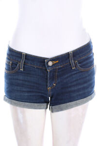 Abercrombie & Fitch Hotpants Denim Logo Patch W26 navy blue