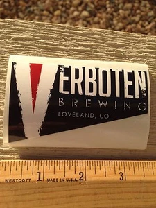 Loveland VERBOTEN BREWING BREW BEER STICKER CO Colorado Brewery Microbrewery - Picture 1 of 1