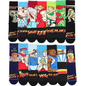 Fashion Mens Women Socks Cotton Funny Novelty Cartoon Anime Game Dress Socks - Picture 1 of 32
