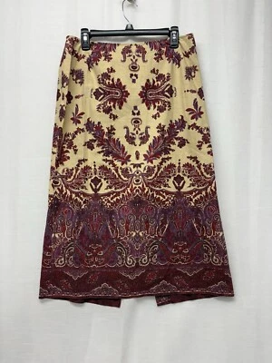 Vintage Y2K Norton McNaughton Petites Size 14 Skirt Floral Linen 90s - Image 1 of 4