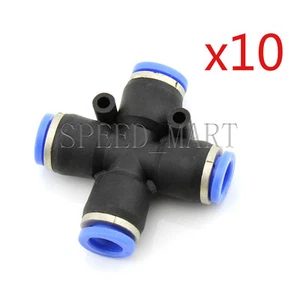 10 X PZA8 Neumático Aire 4 Vías Conector Accesorios Rápidos 8mm Manguera de Tubo Cruzado igual - Imagen 1 de 2