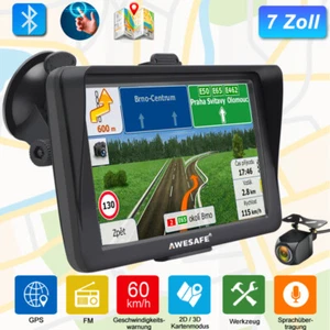 AWESAFE 7" GPS Navi Bluetooth für Auto LKW PKW Navigationsgerät +kamera+3D Karte - Bild 1 von 9