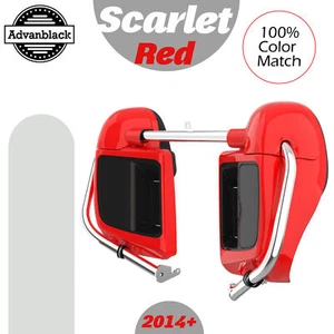 ROJO ESCARLATA se adapta a 2014+ Harley Davidson Touring negro carenado con ventilación inferior - Imagen 1 de 8