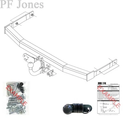 Barra de remolque PCT para Volkswagen Eos Cabriolet 2006-2017 - Barra de remolque cuello de cisne Foto 1 de 3