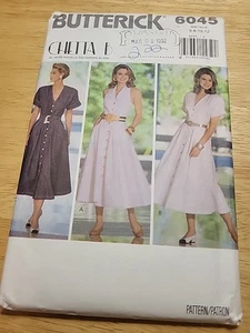 Butterick Vintage Schnittmuster 6045 Misses Kleid Gr. 6-8-10-12 - Bild 1 von 3